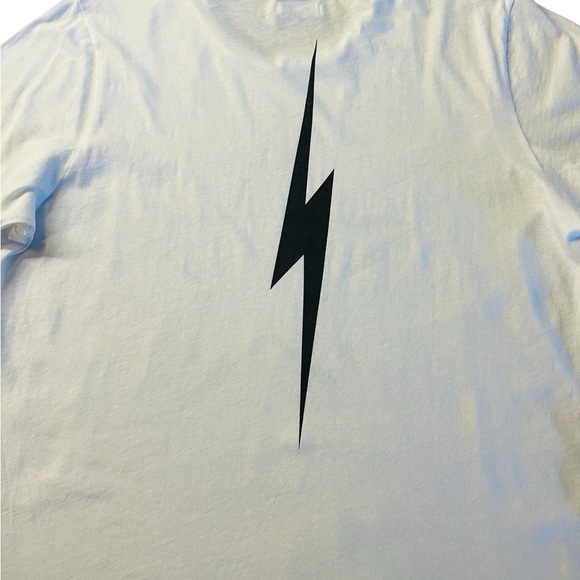 Lauren Moshi White Tee with Black Star and Lightning Bolt Size XL - Picture 9 of 11